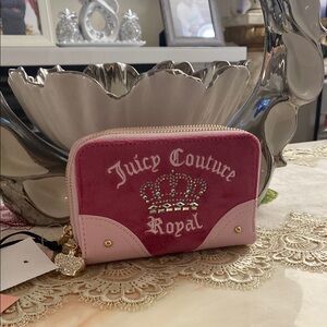 Juicy Couture Pink Wallet with Crown Logo